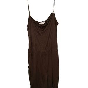 Brown Spaghetti Strap Cowl Neck Women's  Romper